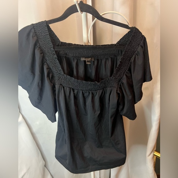 J Crew Smocked Top Large crop top - Picture 1 of 4
